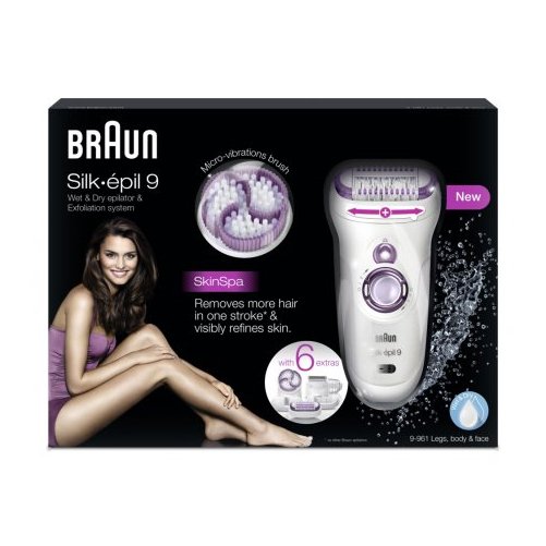 Braun Silk-Epil 9 Wet & Dry SkinSpa 9 – 941 V Système d'épilation,  exfoliant et massage 3 en 1 avec 8 accessoires : : Hygiène et Santé